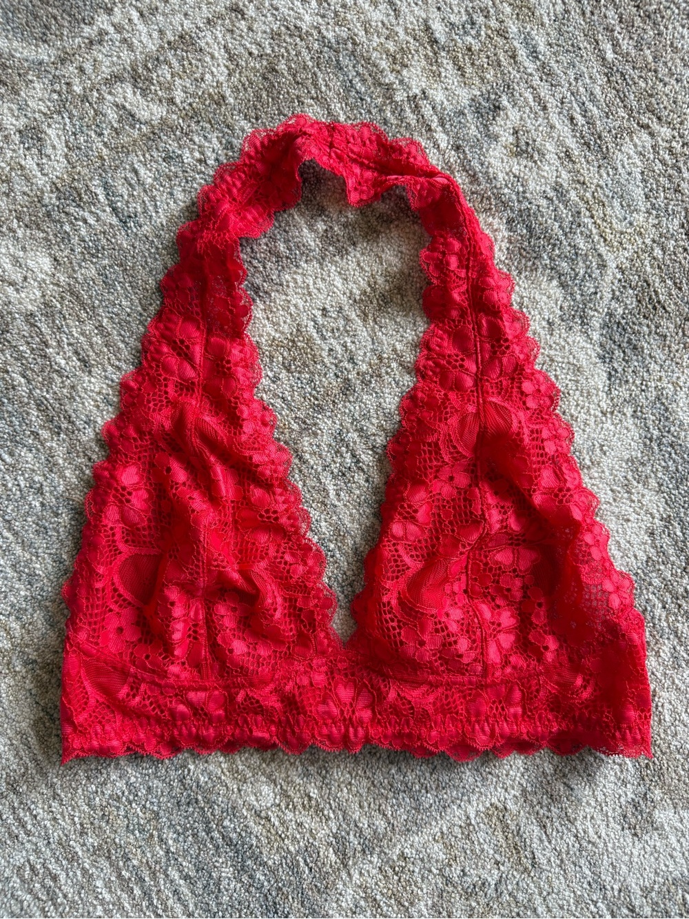 Intimately by Free People Last Dance Halter Bralette- Red